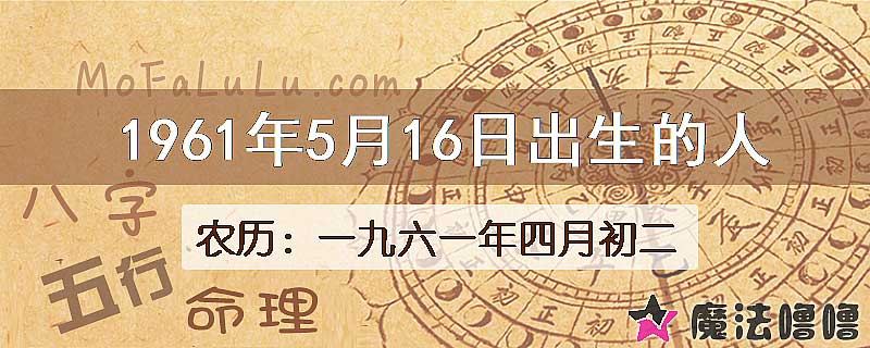 1961年5月16日出生的人