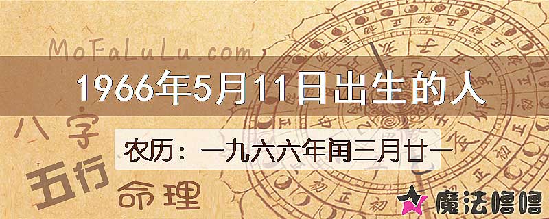 1966年5月11日出生的八字怎么样？