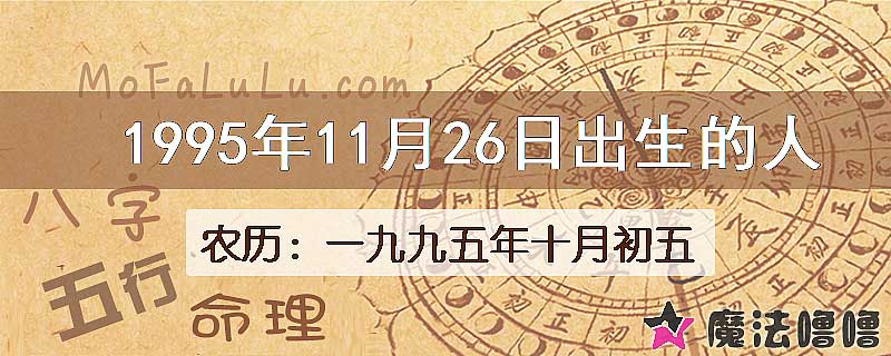 1995年11月26日出生的八字怎么样？