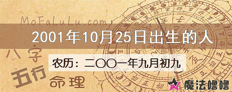 2001年10月25日出生的八字怎么样？