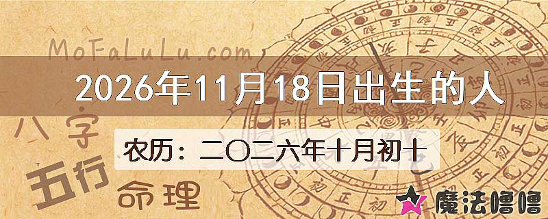 2026年11月18日出生的八字怎么样？
