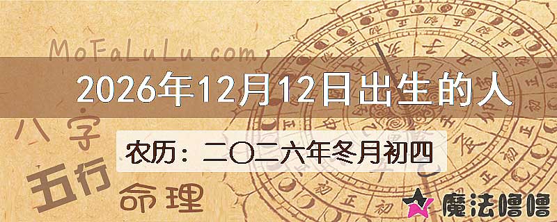 2026年12月12日出生的人