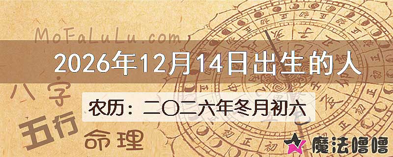 2026年12月14日出生的八字怎么样？