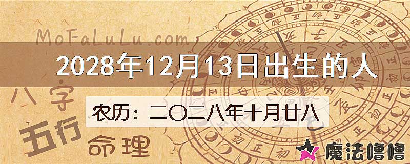 2028年12月13日出生的八字怎么样？