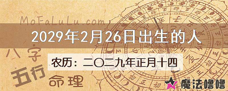 2029年2月26日出生的八字怎么样？