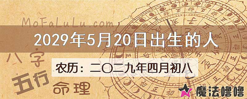2029年5月20日出生的八字怎么样？