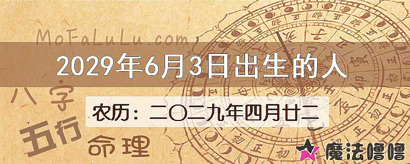 2029年6月3日出生的八字怎么样？