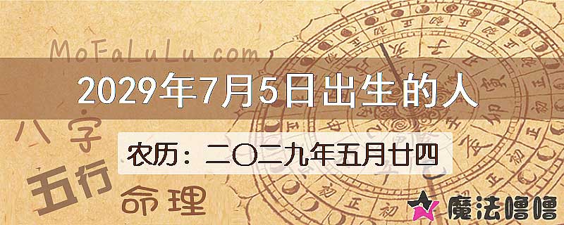 2029年7月5日出生的八字怎么样？