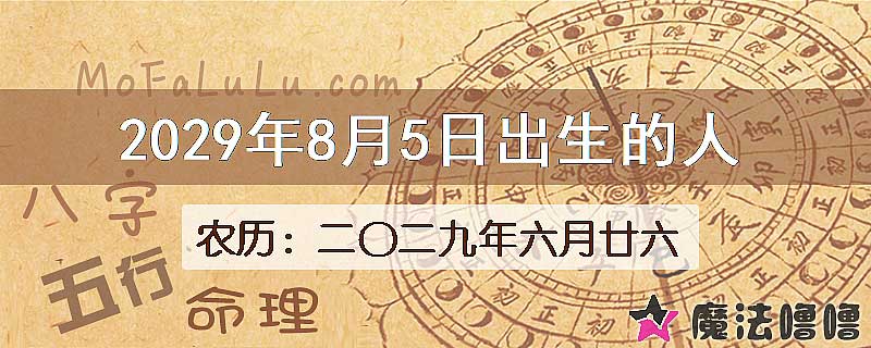2029年8月5日出生的八字怎么样？