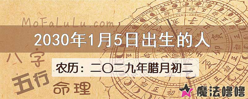 2030年1月5日出生的八字怎么样？