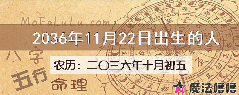 2036年11月22日出生的八字怎么样？