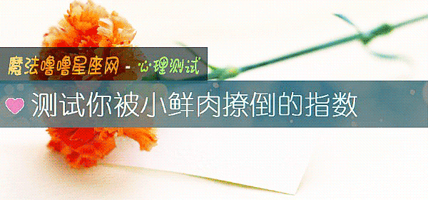 测试你被小鲜肉撩倒的指数