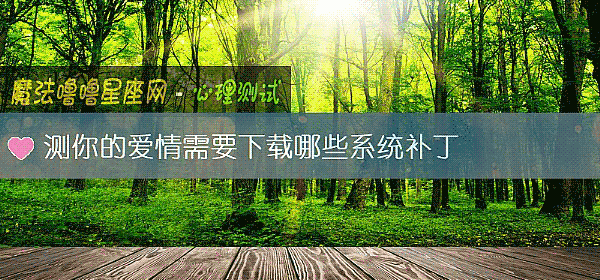 测你的爱情需要下载哪些系统补丁