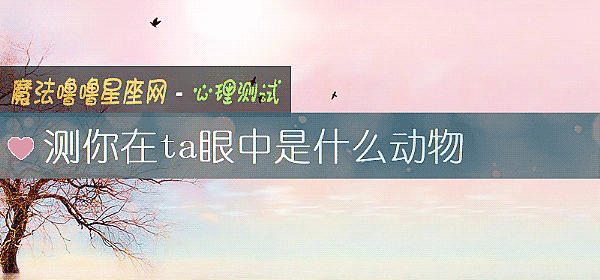 测你在ta眼中是什么动物