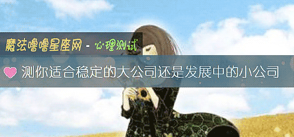 测你适合稳定的大公司还是发展中的小公司