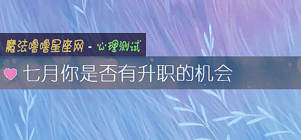 七月你是否有升职的机会