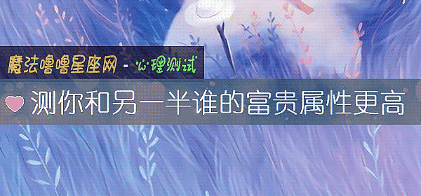 测你和另一半谁的富贵属性更高
