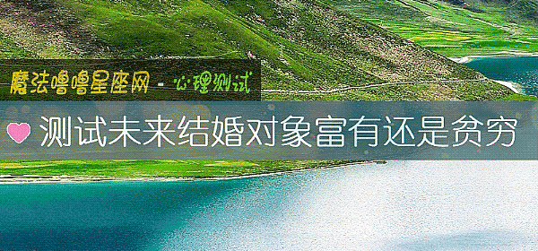 测试未来结婚对象富有还是贫穷