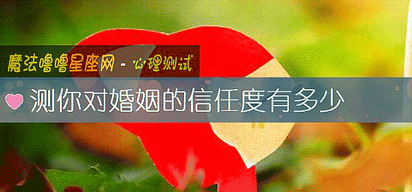 测你对婚姻的信任度有多少