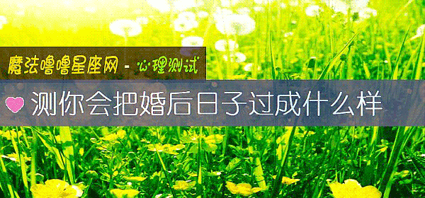 测你会把婚后日子过成什么样