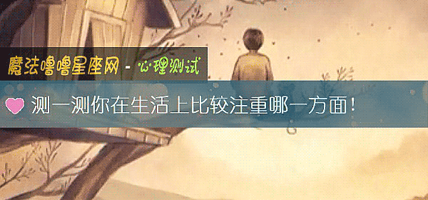 测一测你在生活上比较注重哪一方面!