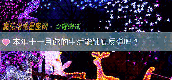本年十一月你的生活能触底反弹吗?