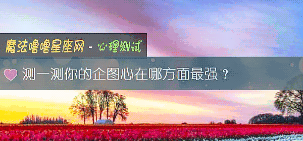 测一测你的企图心在哪方面最强？