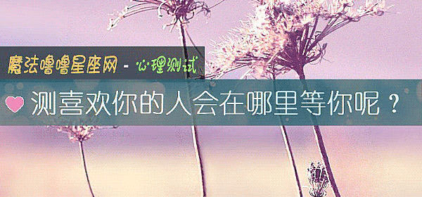 测喜欢你的人会在哪里等你呢？