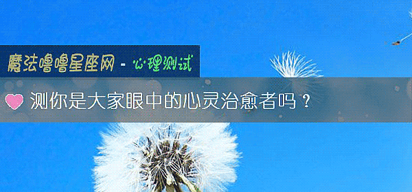 测你是大家眼中的心灵治愈者吗？