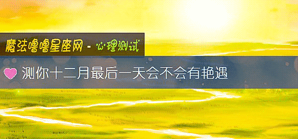 测你十二月最后一天会不会有艳遇
