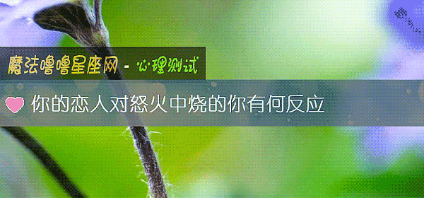 你的恋人对怒火中烧的你有何反应