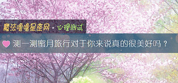 测一测蜜月旅行对于你来说真的很美好吗？