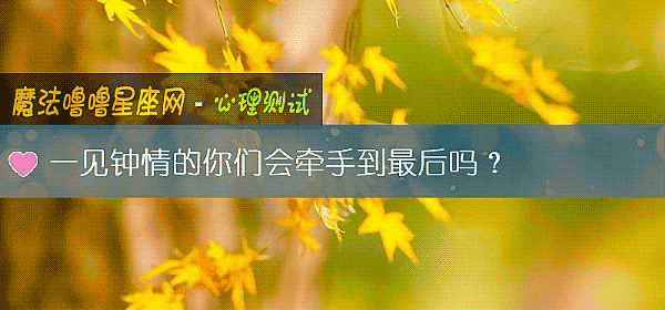 一见钟情的你们会牵手到最后吗？