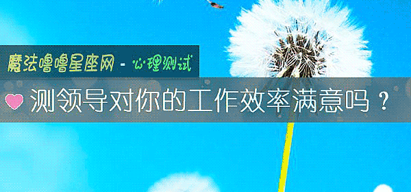 测领导对你的工作效率满意吗？