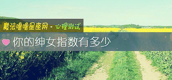你的绅女指数有多少