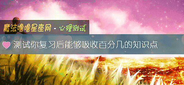 测试你复习后能够吸收百分几的知识点