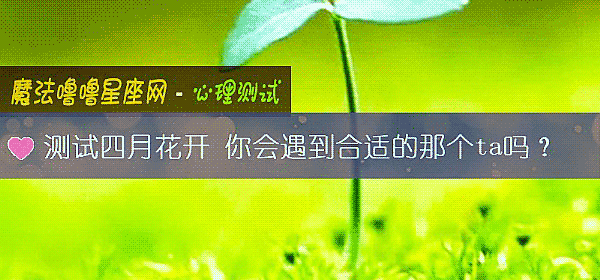 测试四月花开 你会遇到合适的那个ta吗？