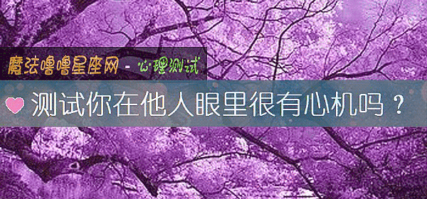 测试你在他人眼里很有心机吗？