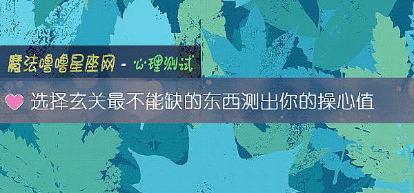 选择玄关最不能缺的东西测出你的操心值