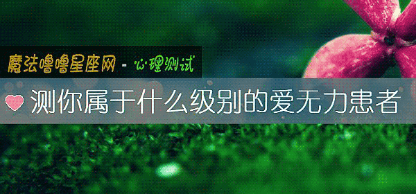 测你属于什么级别的爱无力患者