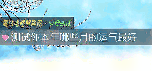 测试你本年哪些月的运气最好
