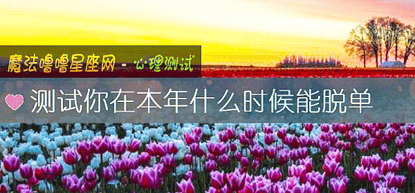 测试你在本年什么时候能脱单
