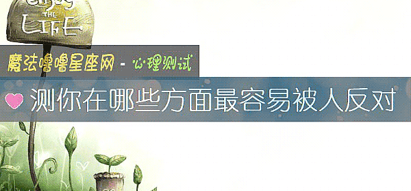 测你在哪些方面最容易被人反对