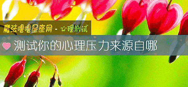 测试你的心理压力来源自哪