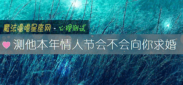 测他本年情人节会不会向你求婚