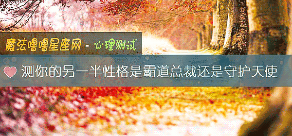 测你的另一半性格是霸道总裁还是守护天使