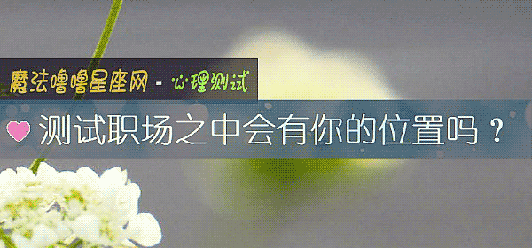 测试职场之中会有你的位置吗？