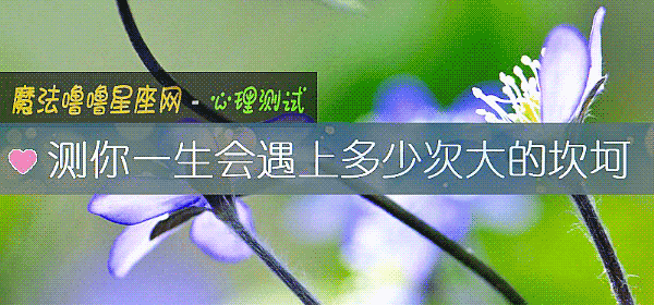 测你一生会遇上多少次大的坎坷