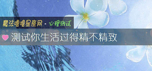 测试你生活过得精不精致