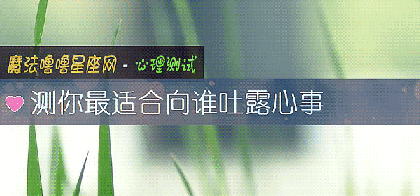 测你最适合向谁吐露心事